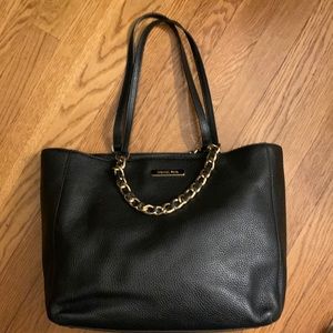 Michael Kors Harper Large EW Black Leather Tote